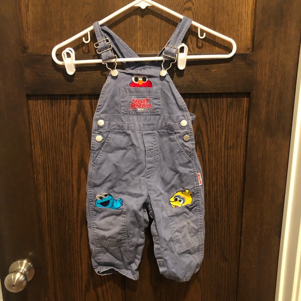 Vintage baby Sesame Street overalls 18m